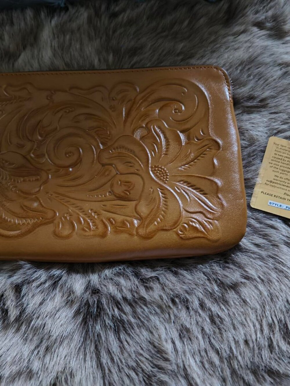 Patricia Nash Wristlet, Tan